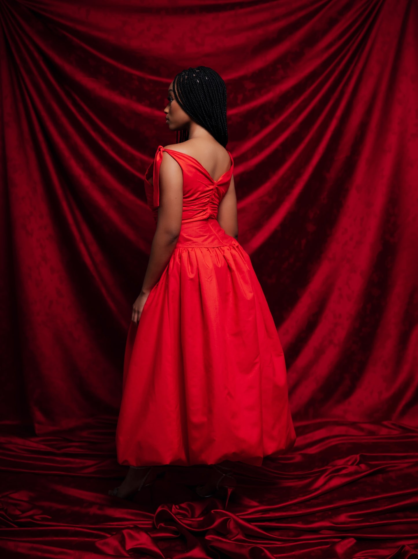 Shani Maxi Bubble Dress (Red)
