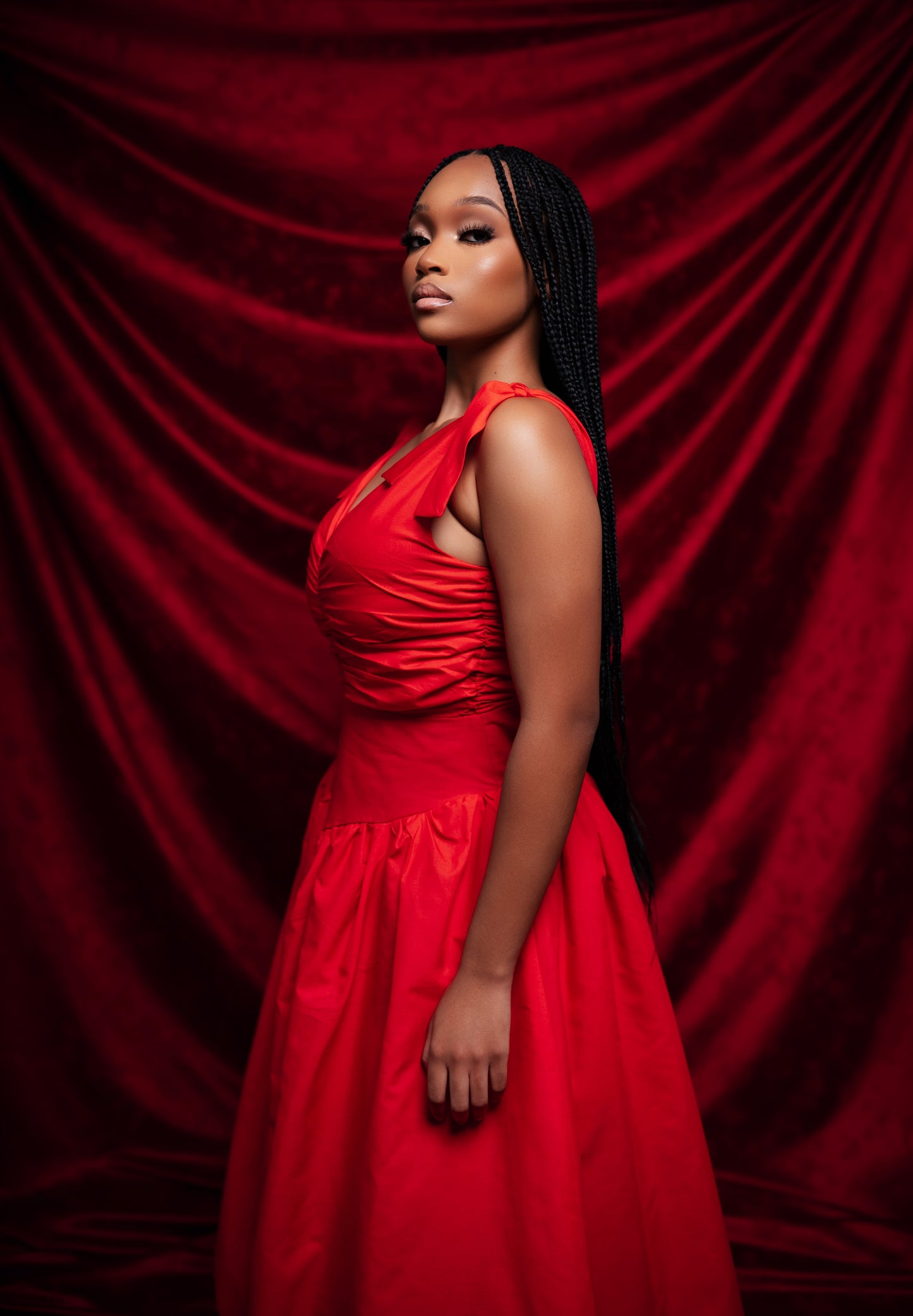 Shani Maxi Bubble Dress (Red)